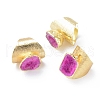 Natural Druzy Agate Cuff Rings RJEW-E167-01G-2