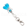 Angel Glass Pendant Decorations HJEW-MZ00261-05-4