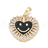 Rack Plating Brass Micro Pave Clear Cubic Zirconia Pendants KK-A224-15G-01-1