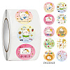 500Pcs Cat Theme Roll Stickers DIY-S049-01G-1