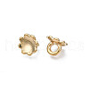 Flower UV Plated Acrylic Bead Cap Pendant Bails PACR-R239-02-4