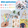  16Pcs 8 Colors Round Silicone Beads Knitting Needle Protectors/Knitting Needle Stoppers DIY-NB0010-37-6
