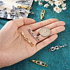 8Pcs 8 Styles Brass Clear Cubic Zirconia Watch Band Clasps ZIRC-TA0001-17-6