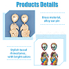 FIBLOOM 3 Pairs 3 Style Rhinestone Parrot Dangle Stud Earrings with Alloy Pins EJEW-FI0003-22-4
