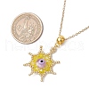 Glass Seed Beads & Handmade Evil Eye Lampwork Star Pendant Necklaces NJEW-MZ00098-04-3