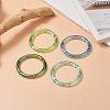 4Pcs 4 Color Acrylic Curved Tube Stretch Bracelets Set for Women BJEW-JB09305-03-2