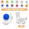 DICOSMETIC 36Pcs 12 Colors Plastic Cord Locks Clip Ends KY-DC0001-21-2