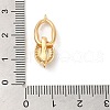 Brass Pave Clear Cubic Zirconia Fold Over Clasps KK-M270-19G-3