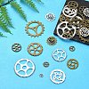 36Pcs 12 Styles Tibetan Style Alloy Steampunk Pendants TIBEP-YW0001-89-4