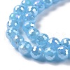 Electroplate Imitation Jade Glass Beads Strands GLAA-E036-12B-4