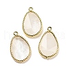 Natural Quartz Crystal Rock Crystal Faceted Pendants G-M431-14G-02-1