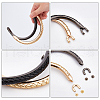 4Sets 2 Colors Alloy with PU Leather Bag Handle FIND-WR0002-49-6