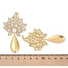 304 Stainless Steel Glass Stud Earrings for Women EJEW-M095-11G-01-3