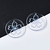 Transparent Resin Pendants RESI-N030-004D-4
