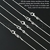 Brass Round Snake Chain Necklace with Lobster Claw Clasps MAK-YW0001-15A-3