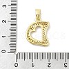Brass Micro Pave Cubic Zirconia Pendants ZIRC-C012-01G-04-3