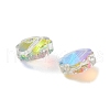 Transparent Electroplate Glass Beads GLAA-D016-15B-2
