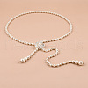 White Plastic Imitation Pearl Round Beaded Tassel Chain Belts for Dress FS-WGDCF9E-06-1