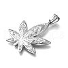 304 Stainless Steel Crystal Rhinestone Pendants STAS-P387-02P-2
