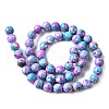 Dyed Natural Magnesite Beads Strands G-L617-D01-8mm-04-3