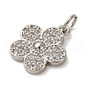 Brass Micro Pave Cubic Zirconia Pendants KK-I276-02P-2
