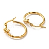PVD Vacuum Plating 304 Stainless Steel Knot Hoop Earrings EJEW-F319-06G-2