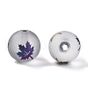 Autumn Theme Electroplate Transparent Glass Beads EGLA-S178-01-01E-2