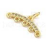 Brass Micro Pave Clear Cubic Zirconia Chandelier Component Links KK-NH0003-01G-2