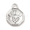 Ion Plating(IP) 304 Stainless Steel Pendant Rhinestone Settings STAS-P312-06P-2