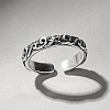 Auspicious Cloud Pattern 925 Sterling Silver Adjustable Cuff Rings FS-WG18D46-01-2