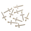Brass Micro Clear Cubic Zirconia Pendants ZIRC-F120-038G-4