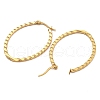 202 Stainless Steel Oval Hoop Earrings EJEW-H003-37G-2