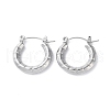 Non-Tarnish 304 Stainless Steel Hoop Earrings STAS-Z052-11P-1