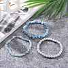 Natural Aquamarine Stretch Bracelets BJEW-JB05649-4