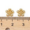 Brass Micro Pave Clear Cubic Zirconia Bead Caps KK-V015-22G-2
