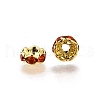 Brass Rhinestone Spacer Beads RB-A014-L6mm-20G-3