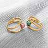 304 Stainless Steel Adjustable Open Cuff Rings RJEW-A071-13G-3
