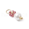 Glass Seed Beaded Flower Pendants PALLOY-MZ00678-5