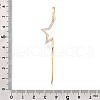 Brass Micro Pave Clear Cubic Zirconia Ear Wrap Crawler Hook Earrings for Women EJEW-C097-01G-04-3