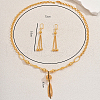 Alloy Hollow Round Beaded Tassel Earrings & Necklaces Sets for Women ZJ4138-2