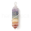 7 Chakra Gemstone Double Terminal Pointed Pendants PALLOY-TA00057-03-1