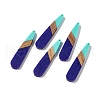 Opaque Resin & Walnut Wood Big Pendants RESI-M027-05K-3