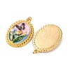 304 Stainless Steel Enamel Pendants STAS-U061-48G-03-2