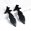 Natural Obsidian Wizard Broom Display Decoration PW-WGC37DA-01-2