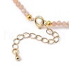 Natural Sunstone Beaded Necklaces NJEW-JN02990-02-2