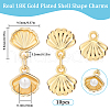Beebeecraft 10Pcs Brass Charms KK-BBC0014-33-2