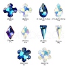 11Pcs K9 Glass Rhinestone Pendants GLAA-TZ0001-02-4
