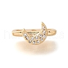 Brass Micro Pave Clear Cubic Zirconia Spacer Bars KK-C031-46G-1
