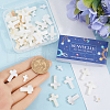 SUNNYCLUE 60Pcs 3 Styles Cross Natural Shell Beads BSHE-SC0001-18-3