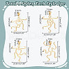   4Pcs 4 Styles Brass Pendant Cabochon Settings KK-PH0010-44G-2